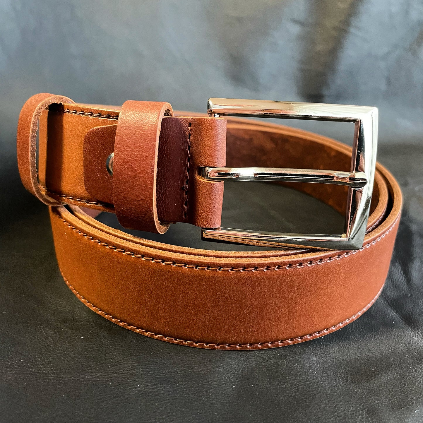 Rudas natūralios odos diržas